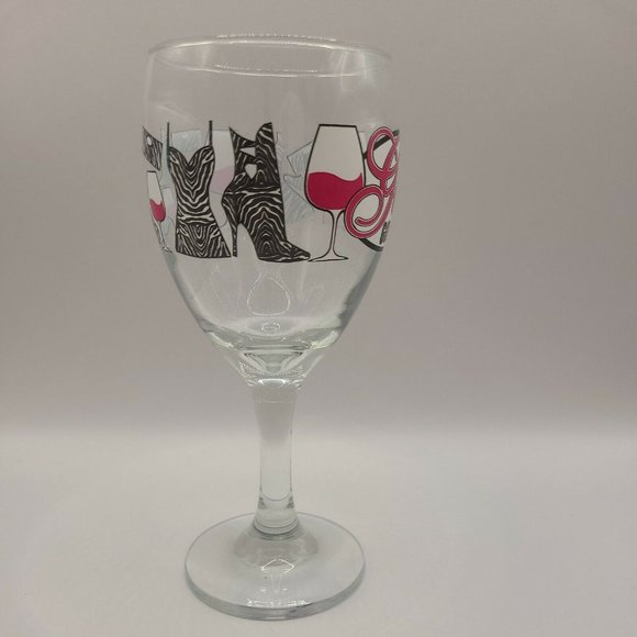 Girls Gone Wild Wine Glass, Bachelorette Girl's Night Zebra Print - Picture 4 of 4